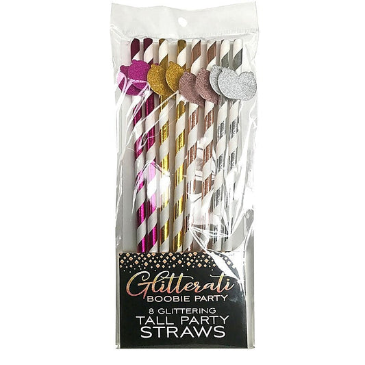 Glitterati - Boobie Tall Party Straws - Bachelorette and Bucks