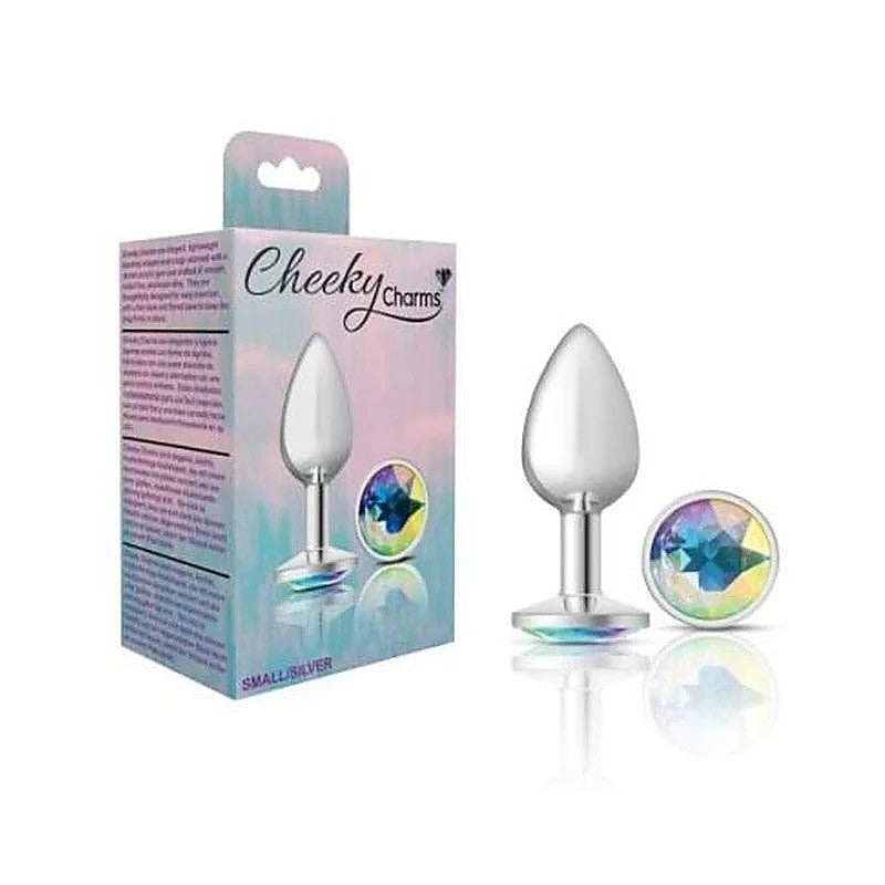 Cheeky Charms Silver Round Butt Plug By Viben - Butt Plugs