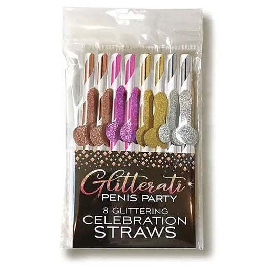 Glitterati - Celebration Straws - 8 Pack - Bachelorette and Bucks