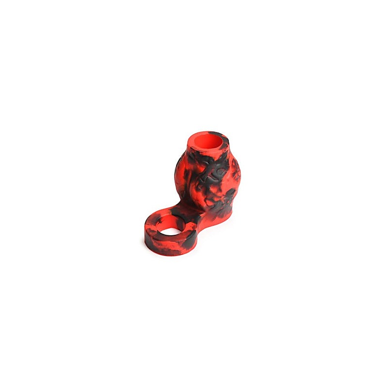 Hell Hound Silicone Penis Sleeve And Ball Stretcher - Penis Sleeves and Extenders