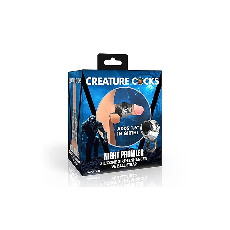 Night Prowler Silicone Penis Sleeve And Ball Stretcher - Penis Sleeves and Extenders