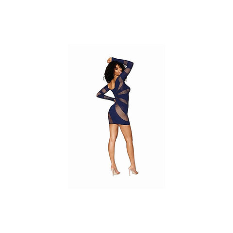 Seamless Long Sleeve Womens Chemise By Dream Girl Lingerie - BabyDolls And Chemises