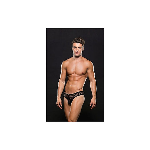 Envy Modern and Sexy Fishnet Mens Thong Black