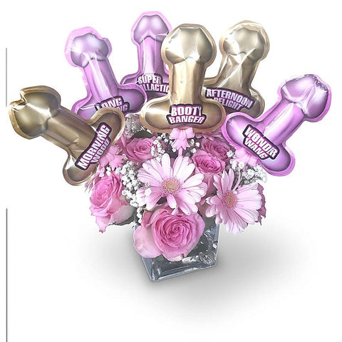 Glittering Penis Balloons - 6 Pack By Little Genie - Bachelorette and Bucks