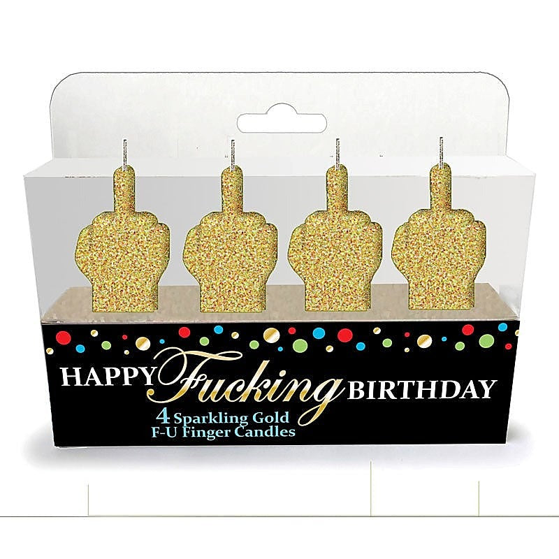 Glittering Golden Candles By Little Genie - Party Gifts and Novelties