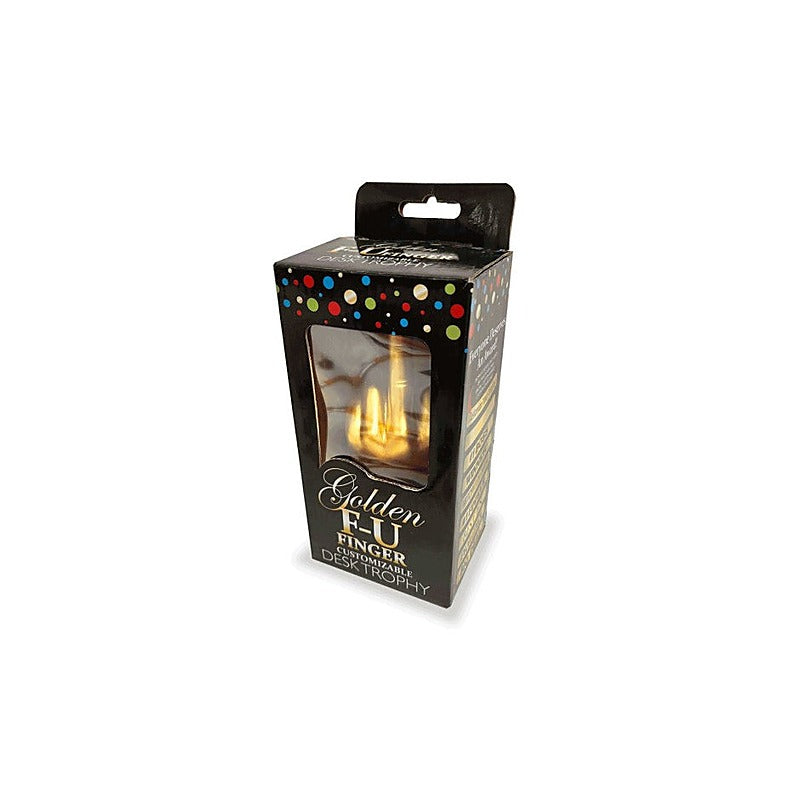 Golden Fu Finger Novelty Trophy By Little Genie - Party Gifts and Novelties