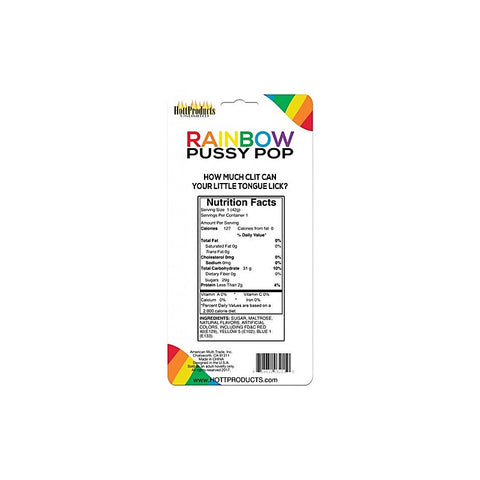 Rainbow Pussy Shaped Lollipop By Hott Products - Party Gifts and Novelties
