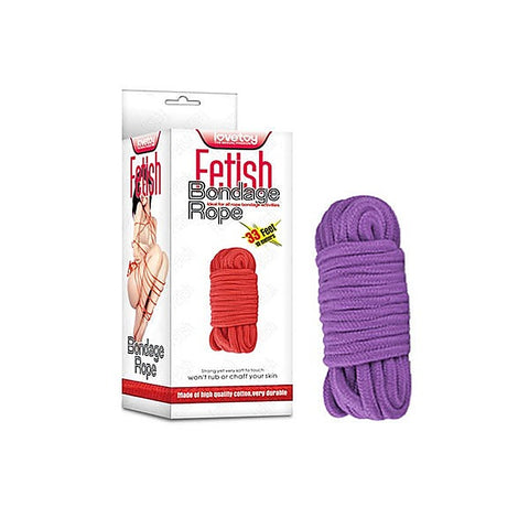 Fetish Bondage Play Rope 10m by Lovetoy - Cuffs And Restraints