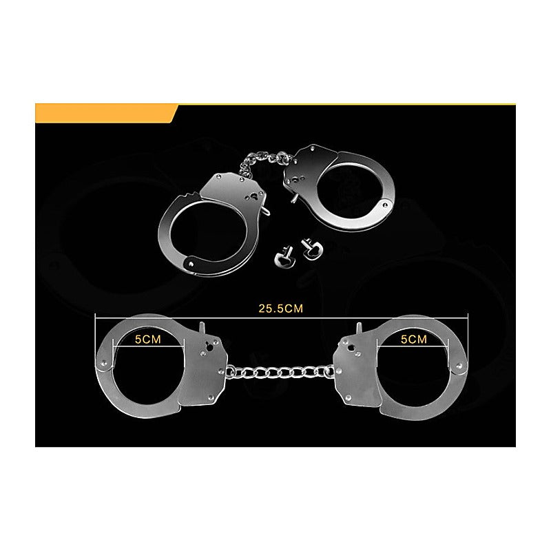 Fetish Pleasure Metal Hand Cuff By Lovetoy - Cuffs And Restraints