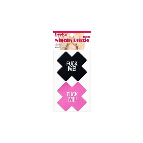 Cross Pattern Nipple Pasties Twin Pack By Lovetoy - Breast and Nipple Toys