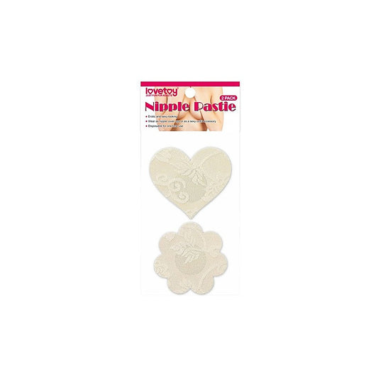 Lace Heart And Flower Nipple Pasties Twin Pack By Lovetoy - Breast and Nipple Toys
