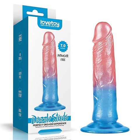 Dazzle Studs Suction Cup Realistic Dildo By Lovetoy - Realistic Dildos