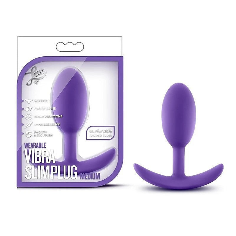 Luxe Wearable Vibra Sleek and Slim Butt Plug Medium - Butt Plugs