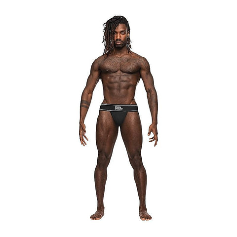 Male Power Modal Rib Mens Jock Underwear Black