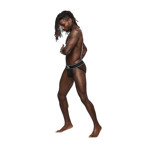Male Power Modal Rib Mens Jock Underwear Black