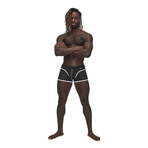 Male Power Sport Mesh Breathable Mens Mini Short Black