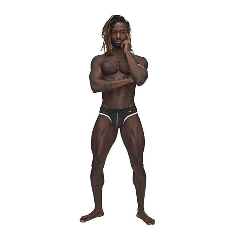 Male Power Sport Cool and Sexy Mens Mesh Thong Black