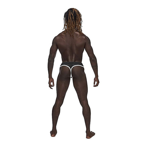 Male Power Sport Cool and Sexy Mens Mesh Thong Black