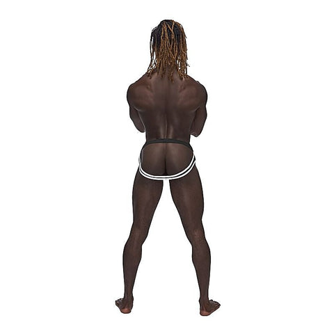 Male Power Sport Breathable Mens Mesh Jock Black
