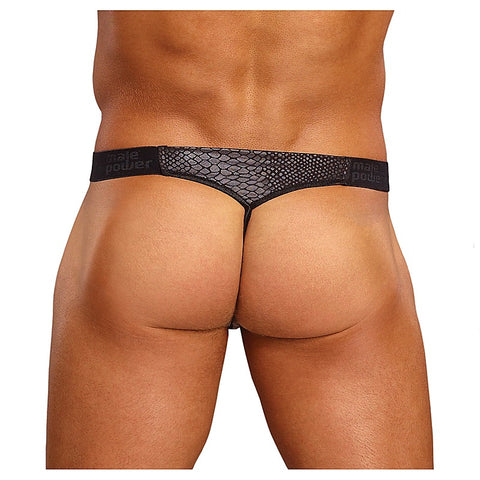 Male Power Micro V Shape Mens G-String Black