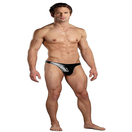 Male Power Classic Stretchy Mens Thong Black