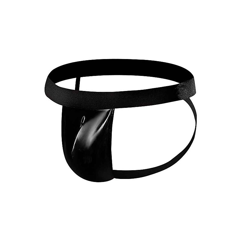 Male Power Wet Look Faux Leather Mens Jock By Magic Silk - His Fetish