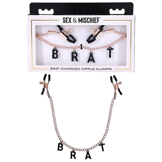 S&M Brat Charmed Nipple Clamps - Nipple and Clit Clamps