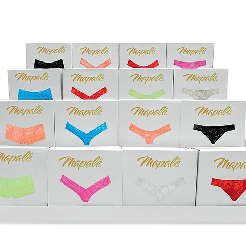 Lace V Back Sexy Womens Thong by Mapale - G-Strings, Panties and Shorts