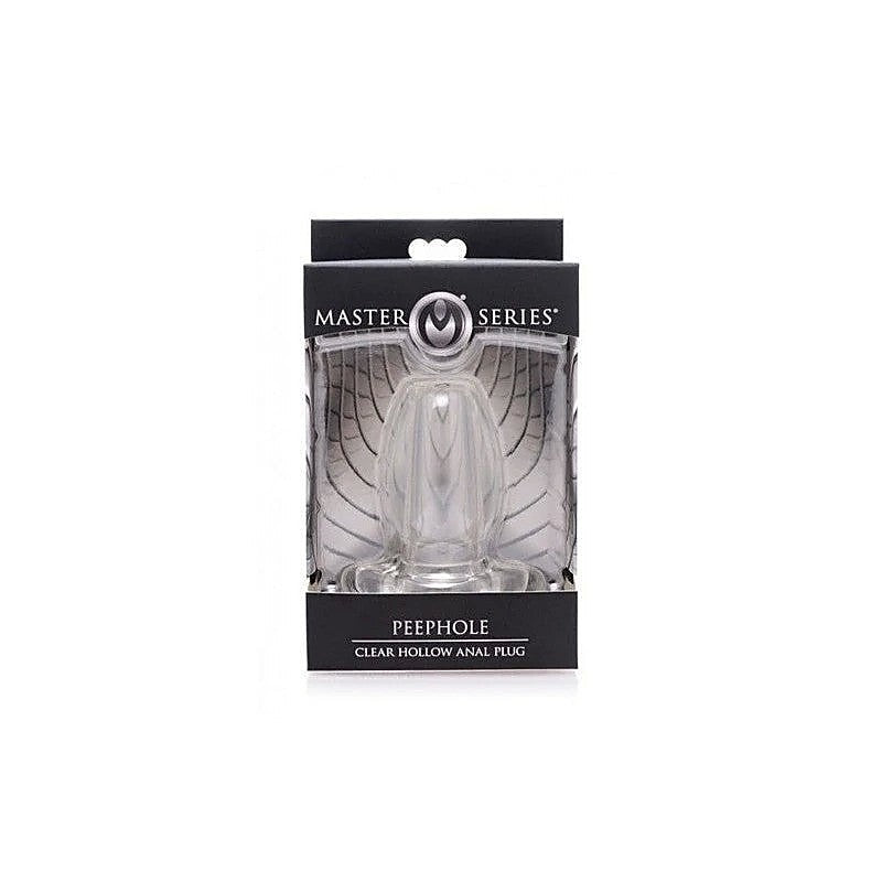 Master Series PeepHole Clear Hollow Anal Plug Small - Butt Plugs