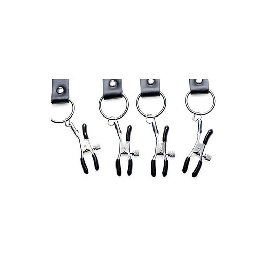 Master Series Spread Labia Bondage Spreader Straps Xl - Spreaders and Hangers