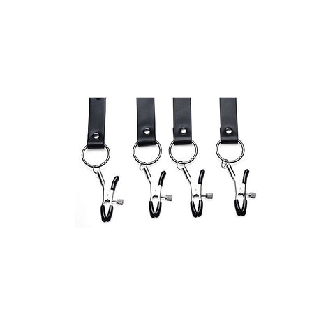 Master Series Spread Labia Bondage Spreader Straps Xl - Spreaders and Hangers