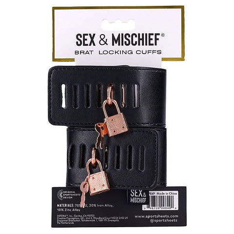 Brat Locking Cuffs by Sportsheets - Cuffs and Restraints