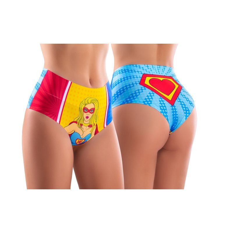 Comics Wonder Girl Hi-Briefs by Mememe Lingerie - G-Strings, Panties and Shorts