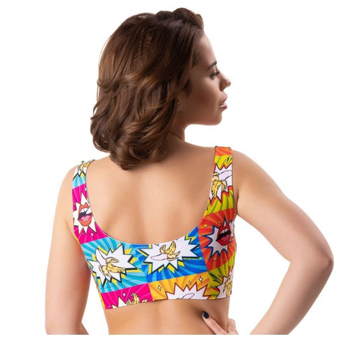 Comics Curios Crop Top by Mememe Lingerie - Bras and Bra Sets