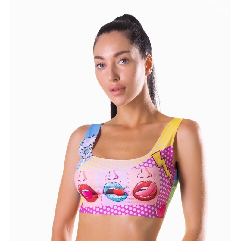 Comics Hot Crop Top by Mememe Lingerie - Bras and Bra Sets