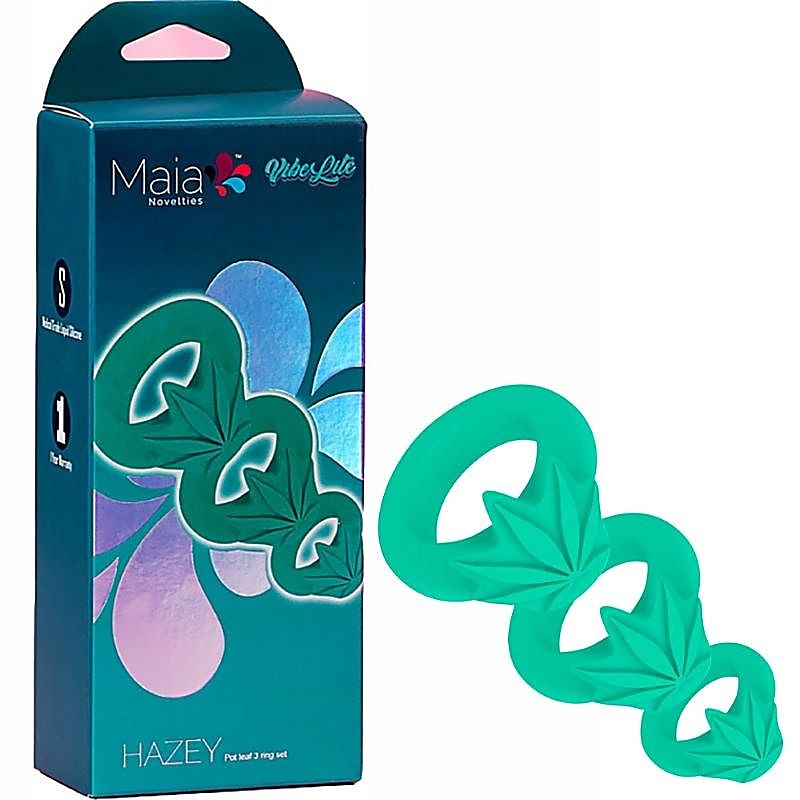 Maia 420 Hazey Pleasure Trio Silicone By Maia Toys - Cock Ring Sets