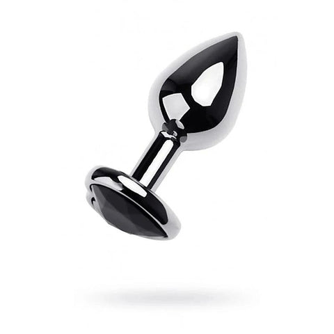 Metal Butt Plug With Heart Shaped Gem By Toyfa - Butt Plugs