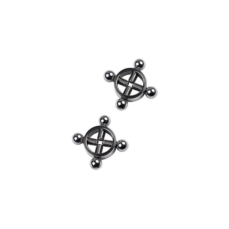 Metal Silver Nipple Clamp 2 Piece By Toyfa - Nipple and Clit Clamps