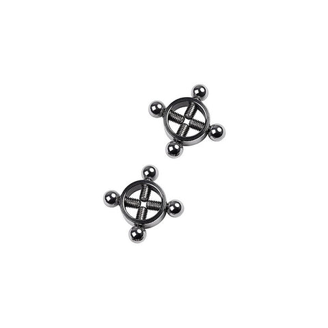 Metal Silver Nipple Clamp 2 Piece By Toyfa - Nipple and Clit Clamps