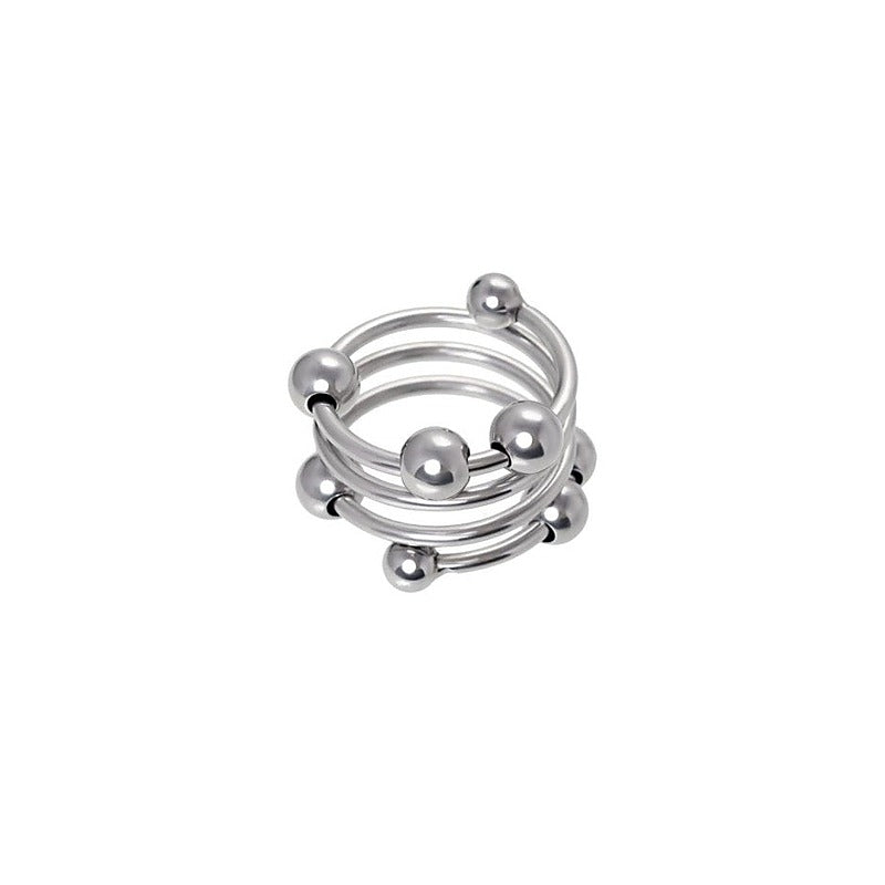 Metal Balls Penis Head Cock Ring by ToyFa - Cock Rings