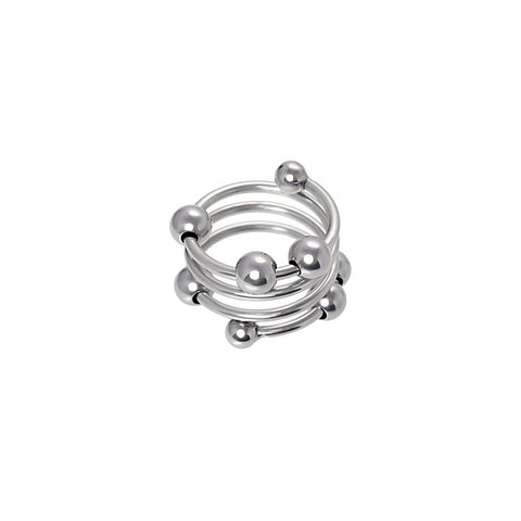 Metal Balls Penis Head Cock Ring by ToyFa - Cock Rings