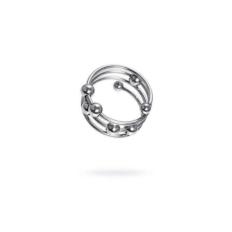 Metal Balls Penis Head Cock Ring by ToyFa - Cock Rings