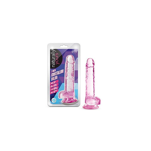Naturally Yours 7 Inches Crystaline Realistic Dong With Balls - Realistic Dildos
