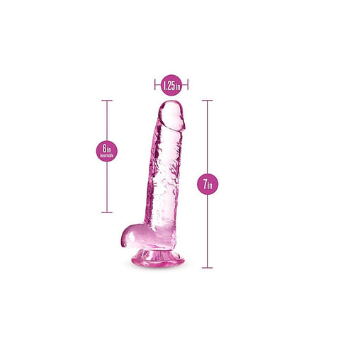 Naturally Yours 7 Inches Crystaline Realistic Dong With Balls - Realistic Dildos