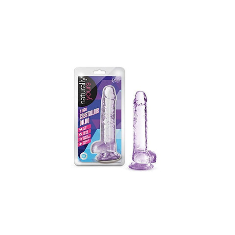 Naturally Yours 7 Inches Crystaline Realistic Dong With Balls - Realistic Dildos