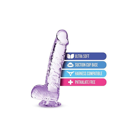 Naturally Yours 6 Inches Crystaline Suction Sup Realistic Dildo