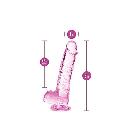 Naturally Yours 6 Inches Crystaline Suction Sup Realistic Dildo