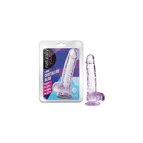 Naturally Yours 6 Inches Crystaline Suction Sup Realistic Dildo