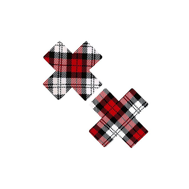 School Girl Plaid X Factor Pasties By Neva Nude - Fancy Dress Ups