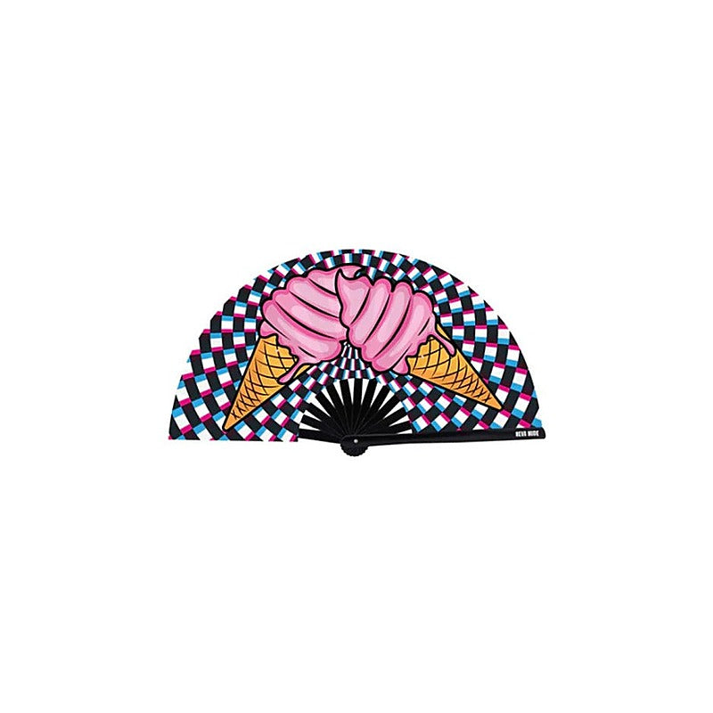 Ice Scream You Scream Blacklight Folding Fan By Neva Nude - Fancy Dress Ups